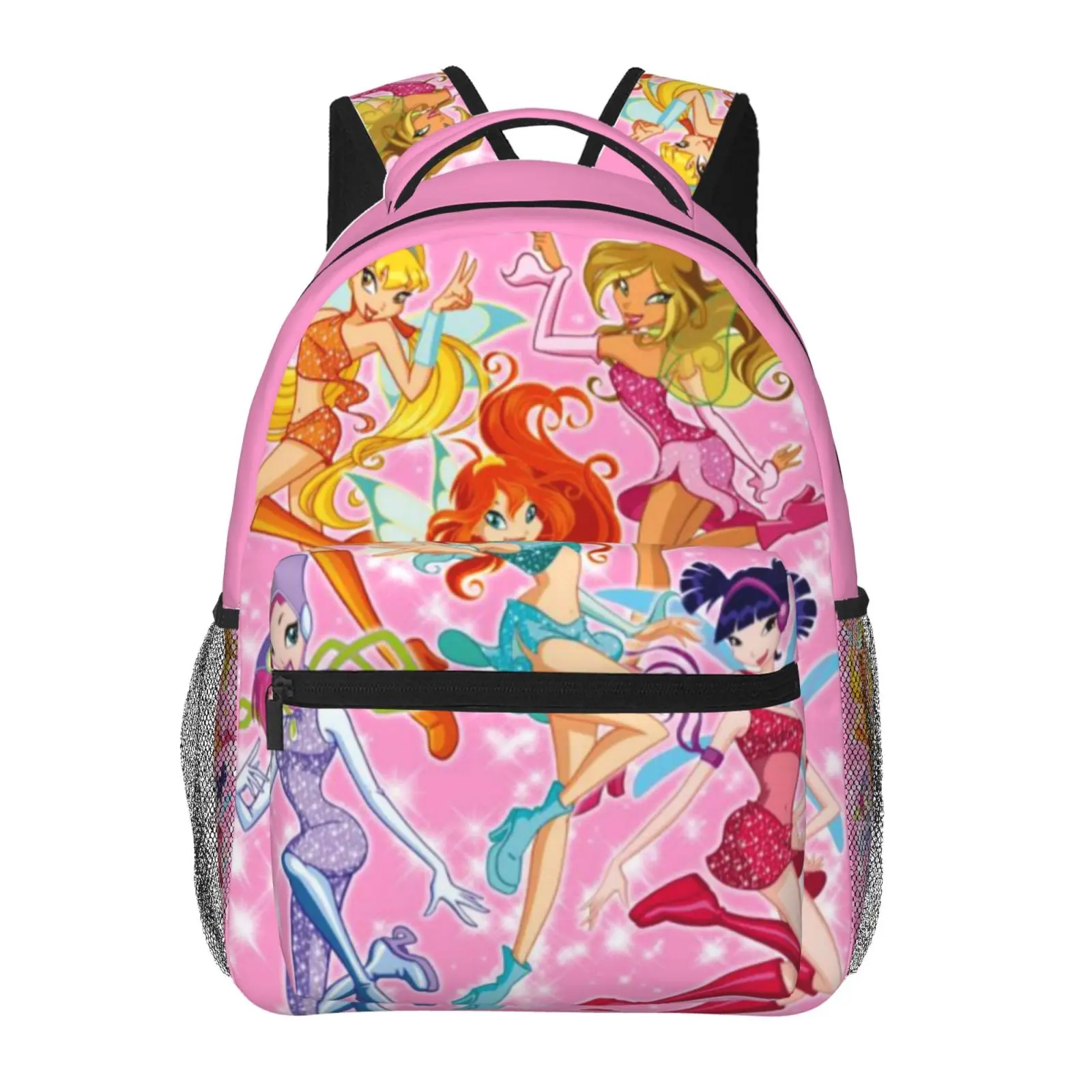 Kids backpack, Winx-7 School bag, Cute Cartoon Backpacks for girls boys, Adjustable Straps Bookbag for Office Travel Bag