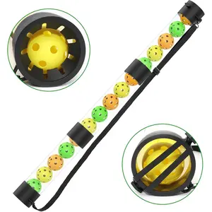 Pickleball Ball Retriever & Ball Hopper Storage with Strap Pickle Balls Tube Pickup