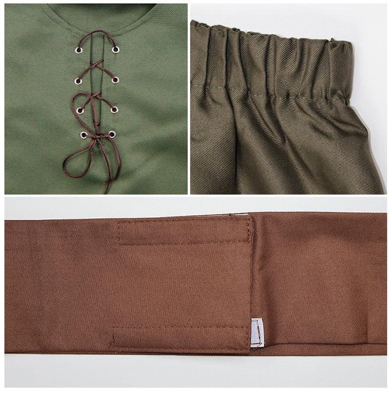 Movie Dragon Hiccup Cosplay Costume wig Green T Shirt Pant Brown Vest Set Halloween adult cartoon dragon Training