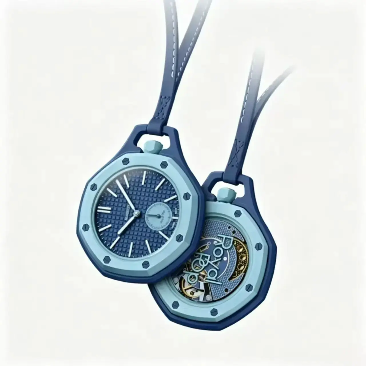 European Dopamine-Style Creative Octagonal Pocket Watch, Light Luxury Minimalist Waterproof Quartz Timepiece