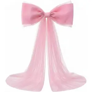 Extra Large Pink Organza Bow Decorations 39 x 59 Inch Giant Pink Tulle Bow with Tie and Long Ribbon Tails for Wedding Valentines Party Backdrop Coquette Room Wall Decorationfidget toys