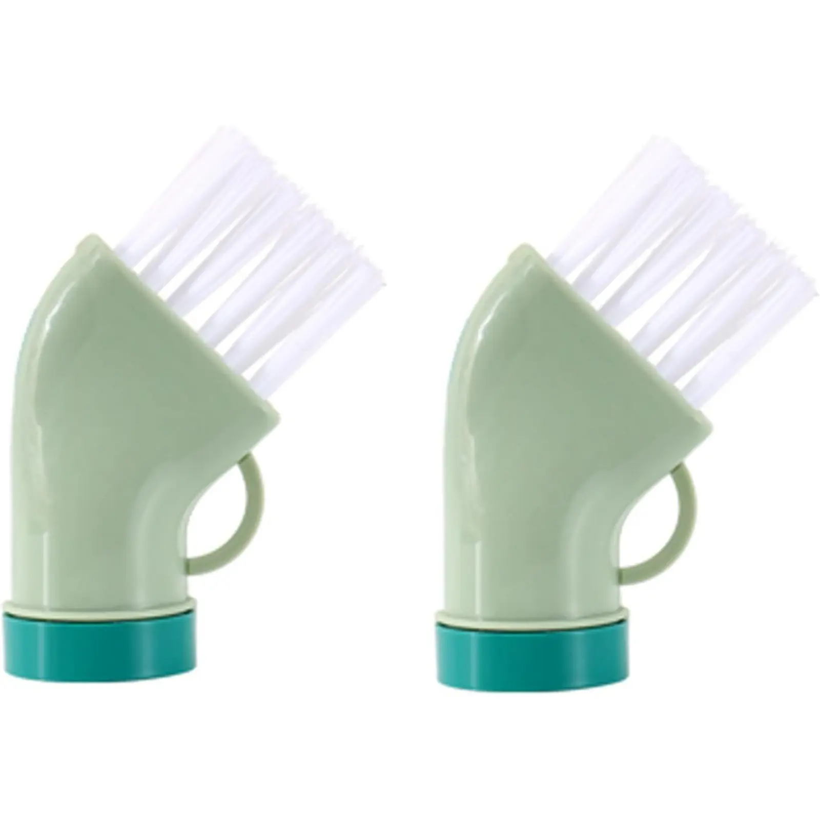 2 PCS Retractable Multi-Angle Crevice Cleaning Brush Head, Wet Dry Dual Use Gap Cleaner Brush for Bathroom Toilet Faucet Window Sill Corner Deep Cleaning (Brush Head Only)