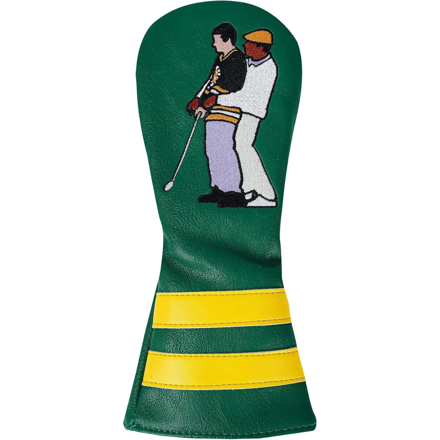 Golf Head Covers - Leather Driver Headcover, Fairway Wood and Hybrid Covers with Premium Embroidery Inspired Design, Unique Golf Gift & Accessories for Men Women Golfers