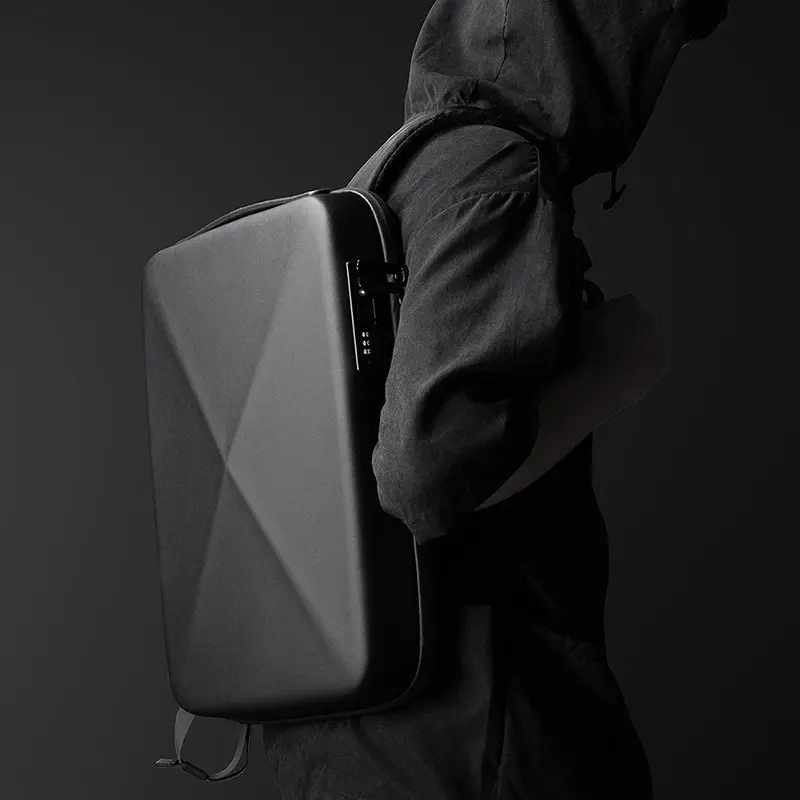 New backpack men's EVA hard shell backpack polyhedron computer bag men's business backpack functional luggage Laptop Backpacks