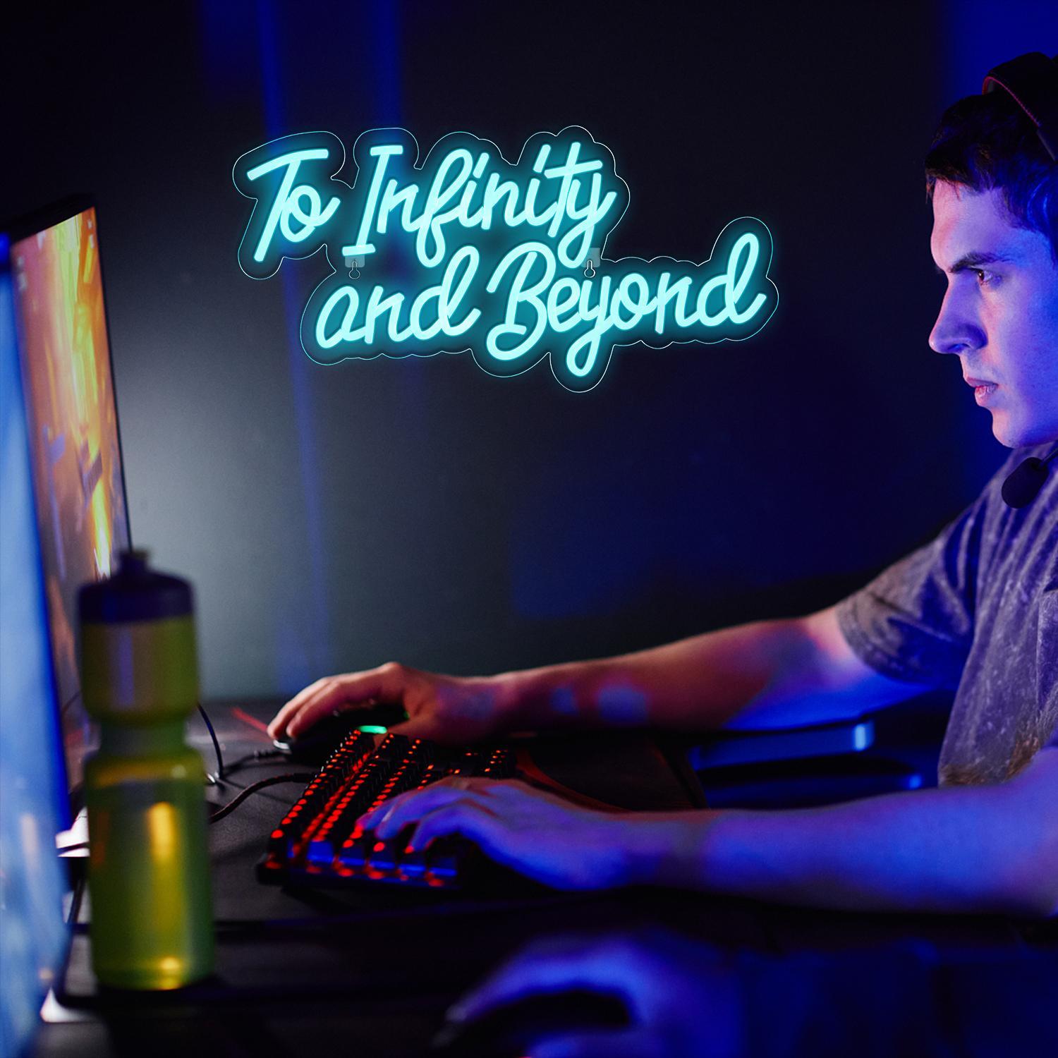 To Infinity & Beyond LED Display Stand, USB Powered Glowing Wall Mounted Home Lighting Decorative Lamp, Suitable for Gym, Stadium, Club