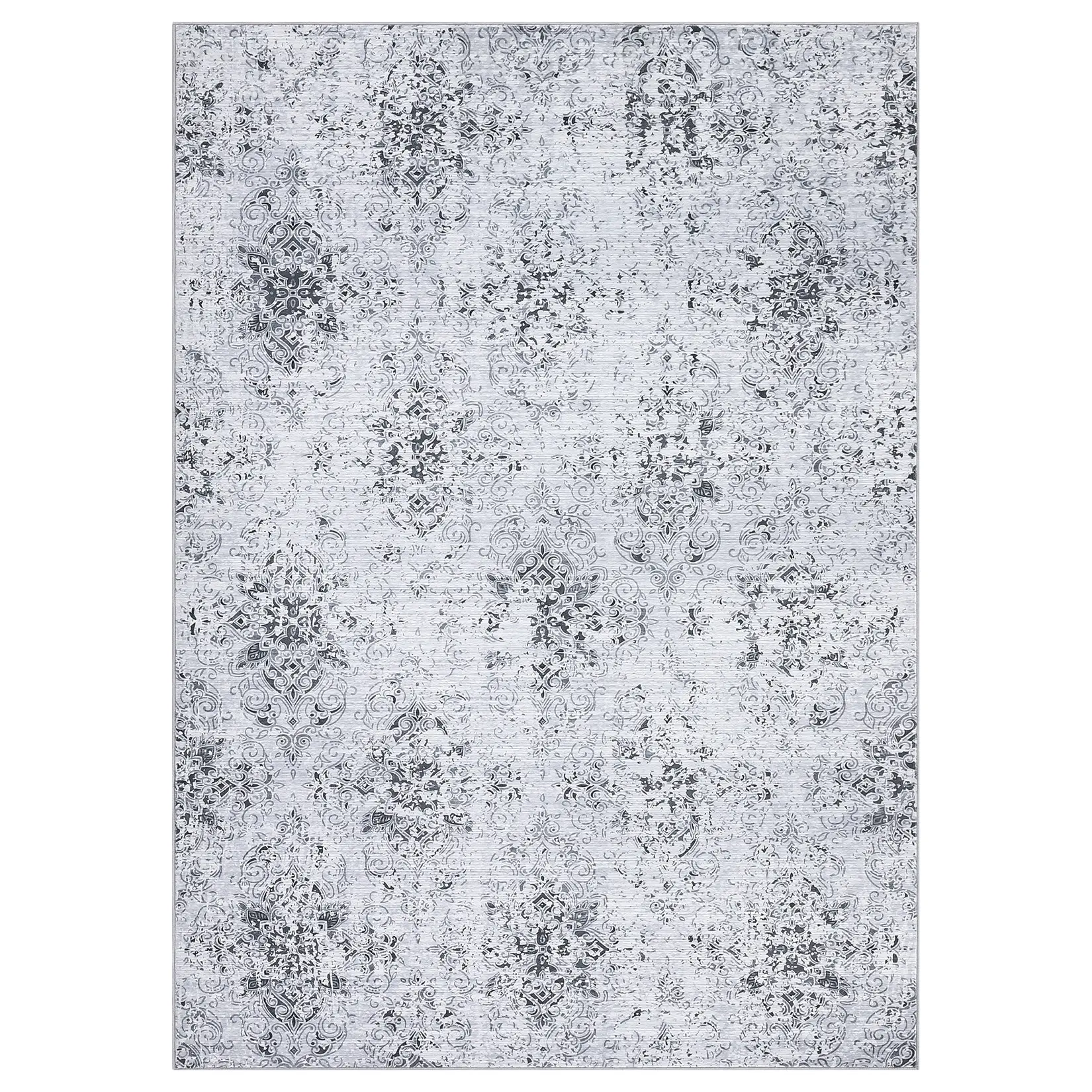 Boho Botanical Print Floral Motif Area Rug - Ultra-Thin, Lightweight, Soft Washable Carpet - Multi-Size Indoor Decor for Bedroom/Living Spaces