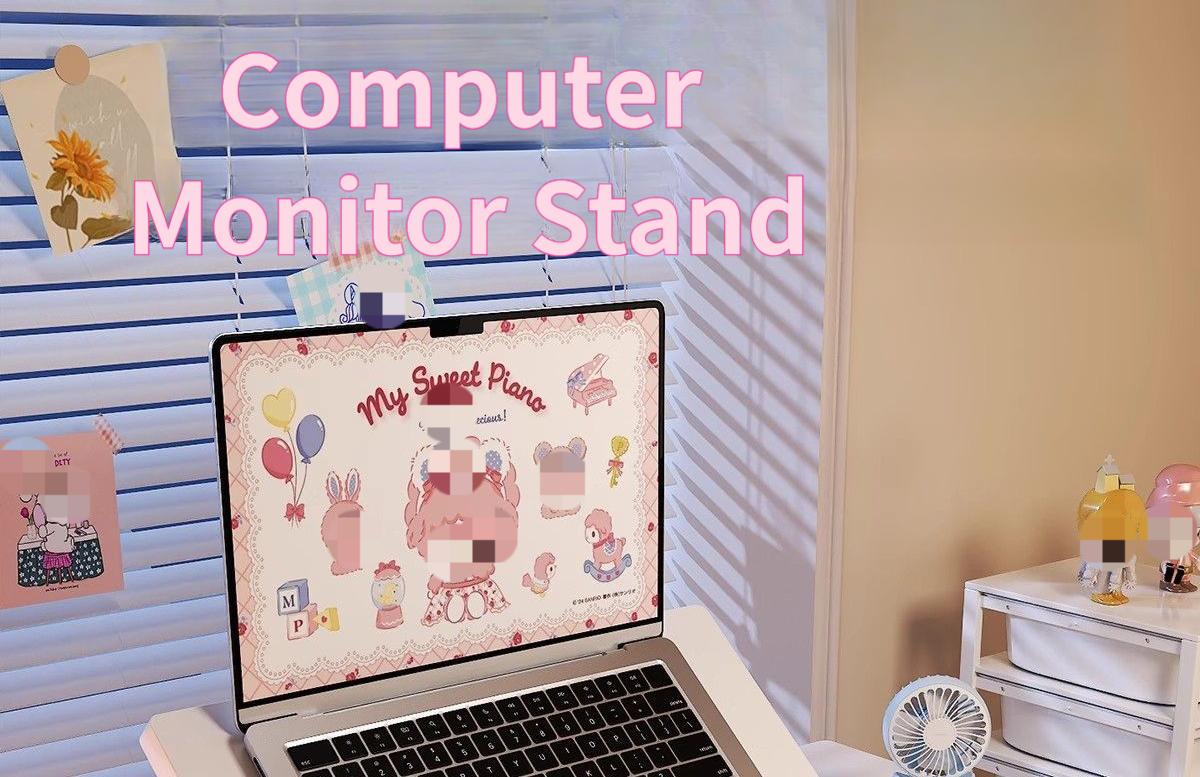 Height-adjustable computer stand, cooling rack, adjustable lift shelf, laptop desktop base, elevated support bracket