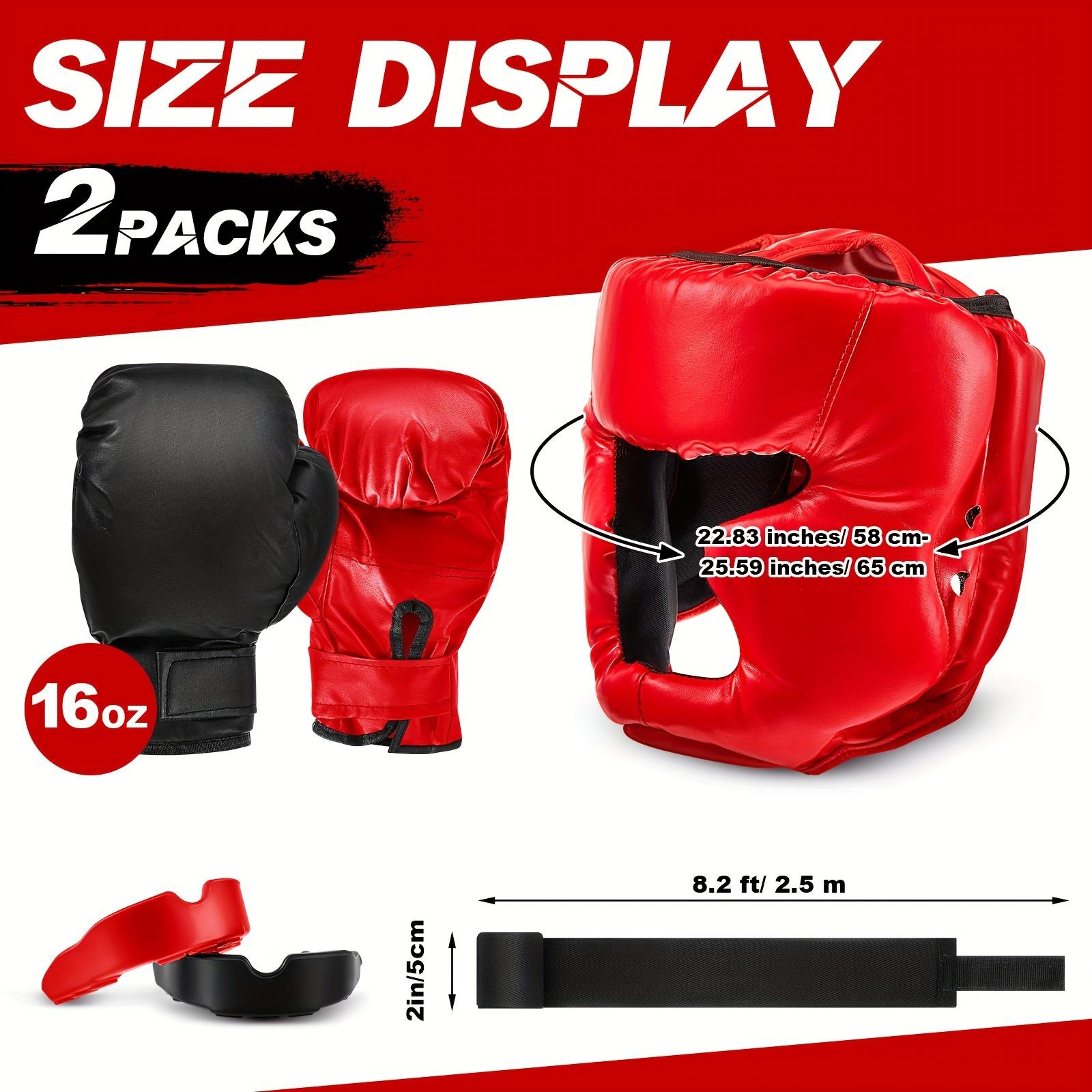 THE WELL KEPT 14pcs Boxing Set Including 2 Pair of 16 Oz Boxing Gloves Headgear Hand Wraps Mouth Guards Gifts for Adults Youth Beginners Training Equipment