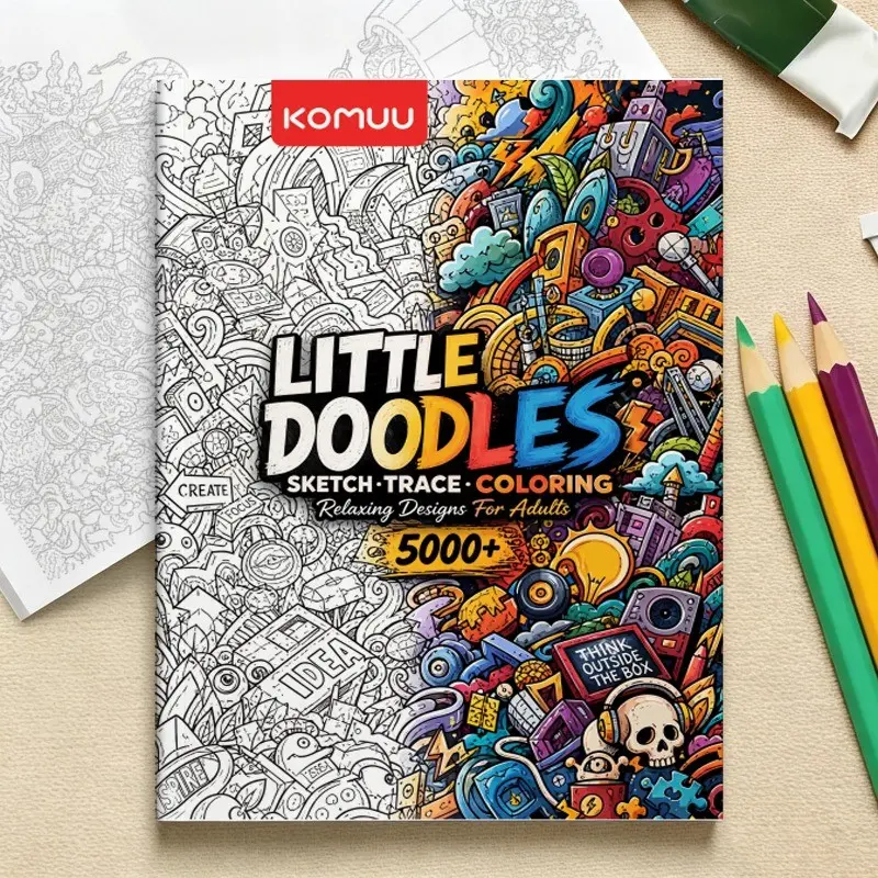 【My First Coloring Book】, Thick Paper, Non-Transparent, Smooth Surface, 5000+ Hand-Drawn Templates, Gift Idea, Art Practice, Tracing, 210mm X 148mm
