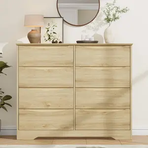 Garvee 2026 New Upgraded1 MDF + PB + Melamine U4 Smile 8-Drawer Dresser Ideal Christmas Xmas Birthday Gifts for Women Men Friends