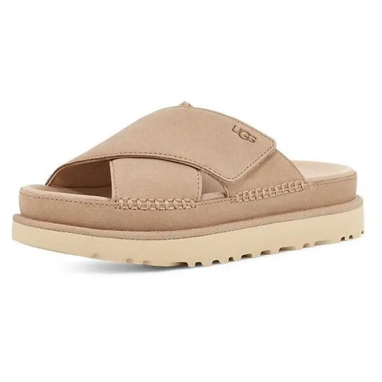 UGG Goldenstar Cross Slide Driftwood (Women's) 1137910-DRI