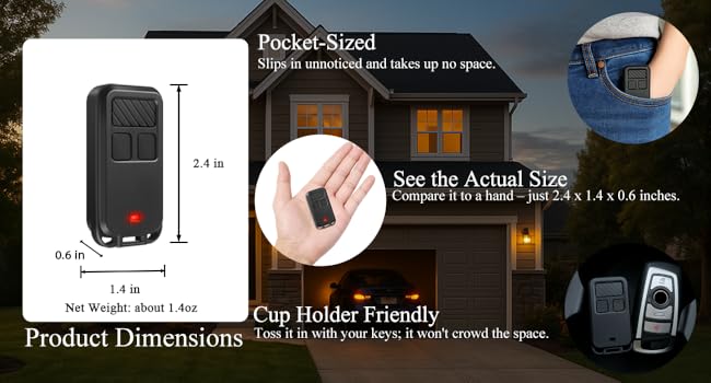 2  Sears Door Opener Remote 890MAX