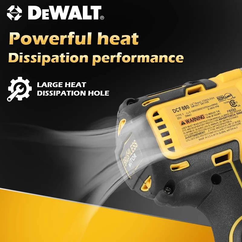 Dewalt DCF880 Brushless Impact Wrench 20V XR203N.M Torque,1/2in Drive&Pressure-Sensitive Speed Control for Precise Work