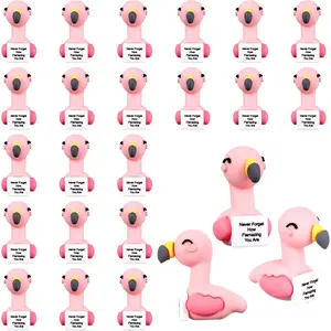 Back to School Gift Mini Flamingo Miniature Axolotl Statues with Motivational Quotes Desktop Decor Spread Love for Coworkers Students Teachers Employee Appreciation Gift for Birthday Party Favors Perfect for Independence Day Veterans Memorial Day