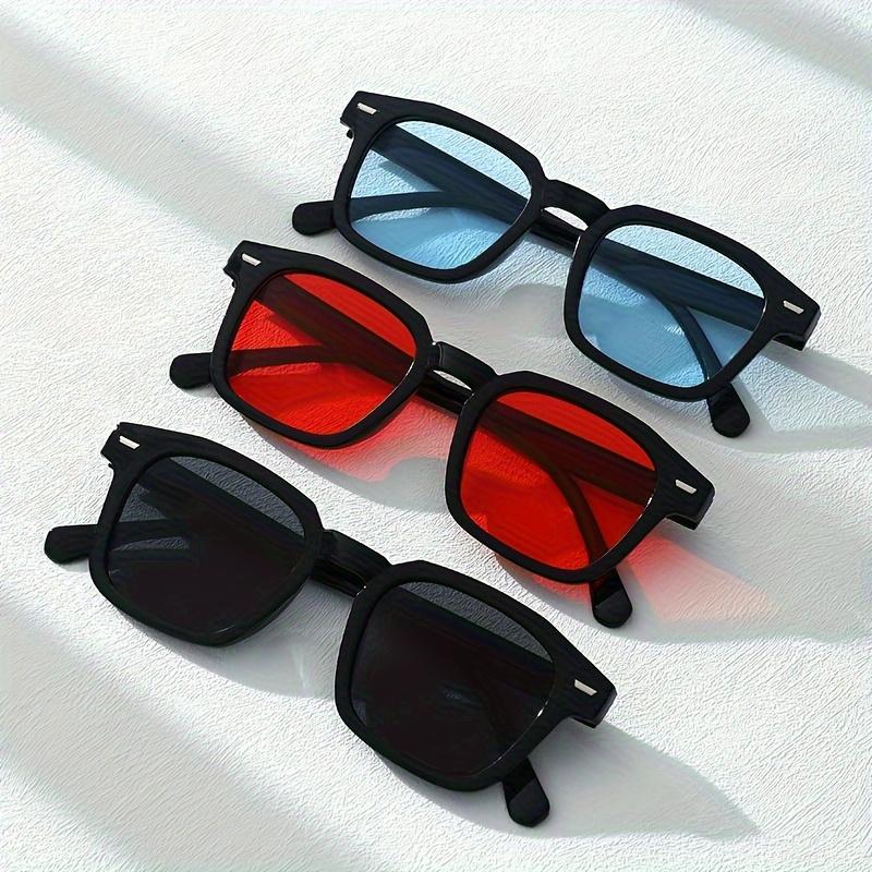 3 Pairs of Stylish Color Classic Boxed Fashion Glasses for Men and Women, Perfect for, and Photography Props