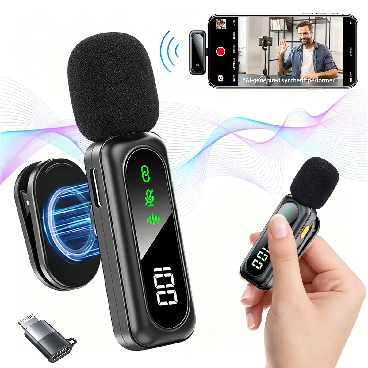 Action Camera 1080P HD Vlogging Camera with 180° Rotatable Lens, Flip Screen, WiFi Camera and LED Fill Light, Pocket Camera for Travel Vlogs, Selfies, Daily Recording and Beginner Content Creators