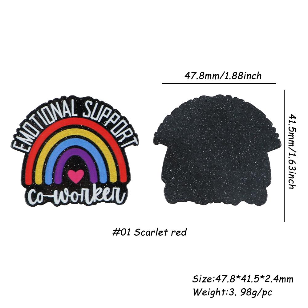 3 Piece Resin Acrylic Flat Back Charms, Multi-Color Heart Rainbow Wheelchair DIY Craft Supplies, Perfect for Badges, Phone Stands, Hair Clips