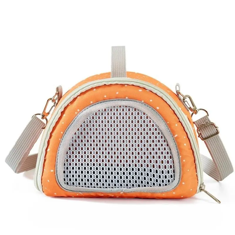 Breathable Small Pet Carrier Bag Suitable for Hamsters, Chinchillas, Hedgehogs, and Birds - Lightweight Crossbody Travel Cage with Ventilated Mesh Design, Zipper Closure, Fashionable Gray-Blue Color, Specially Designed for Bird Enthusiasts