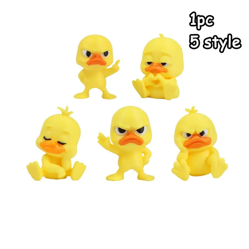 Funny 3D Printed Duck Figurine, Creative Mini Duck Decor, Angry Duck Model, Car Ornament, Desk Decoration, Party Gift, Decorative Duck Figurines