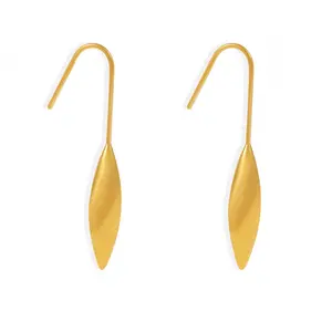 Water Drop Ear Hooks Stainless Steel Plated with 18K Real Gold Elegant Minimalist Earrings Ear Accessories Drop Earrings