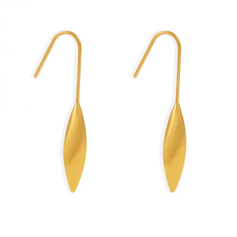 Water Drop Ear Hooks Stainless Steel Plated with 18K Real Gold Elegant Minimalist Earrings Ear Accessories Drop Earrings