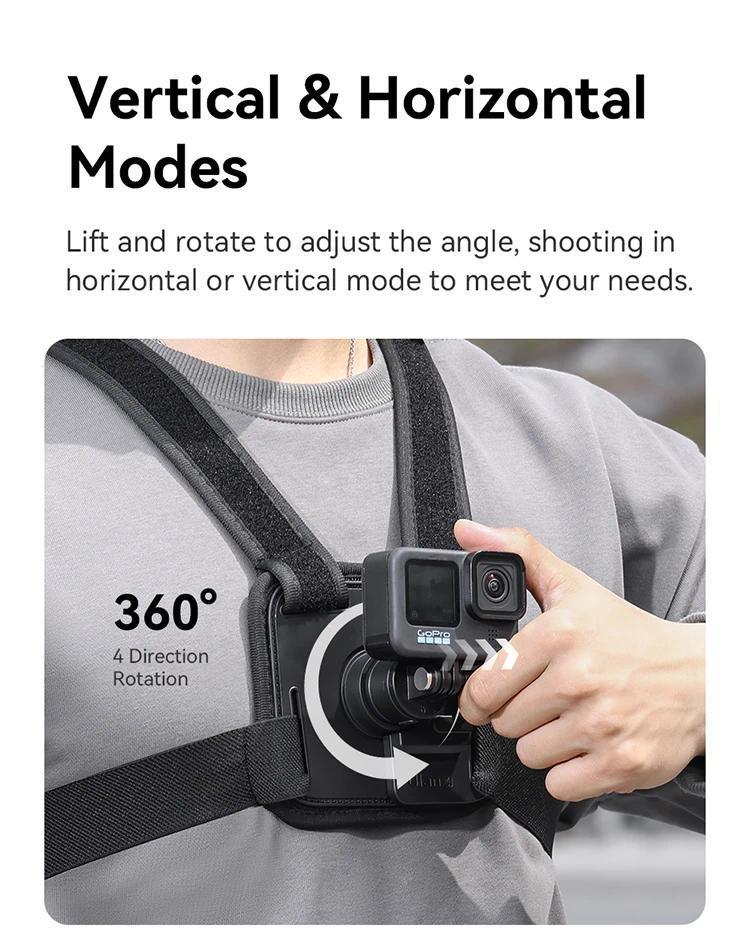 CM027 Chest Head Strap Mount Belt For Smartphone Gopro insta360 x3 dji osmo Pocket 3 Action Camera Accessories Outdoor Video