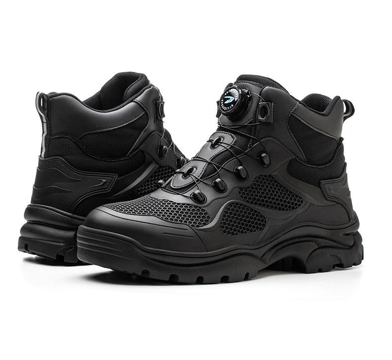 Men's Work Safety Shoes High Top Lace-up Safety Boots, Steel Toe Anti-smash and Anti-puncture Work Safety Boots Comfortable and Breathable Outdoor Sports Shoes Hiking Shoes Large Size Men's Work Shoes Industrial Outdoor Construction Product Model：9195