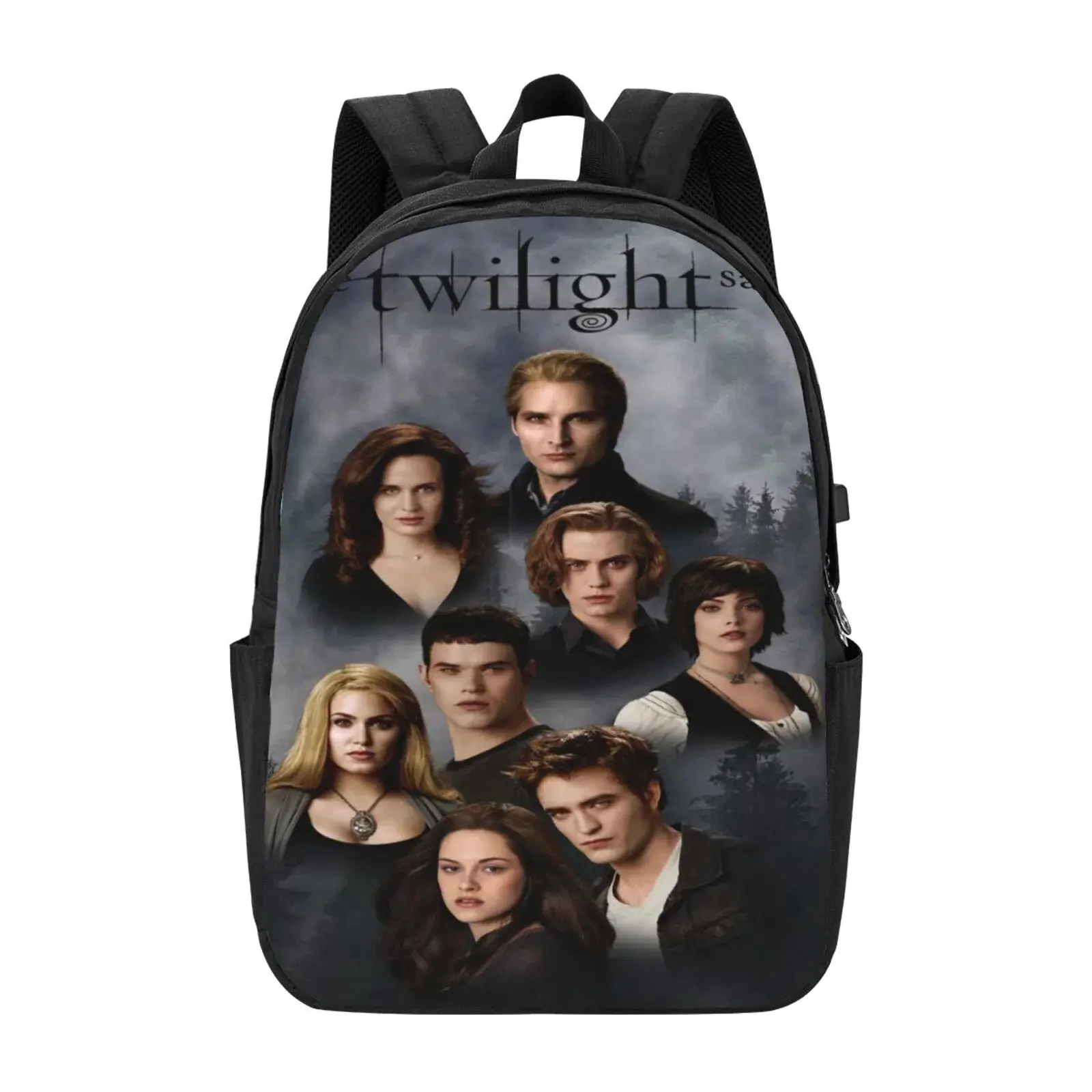 The Twilight Saga Backpack Large Laptop Bookbag with usb Charging Port College Travel Hiking School Computer Daypack Rucksack