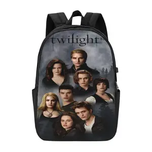 The Twilight Saga Backpack Large Laptop Bookbag with usb Charging Port College Travel Hiking School Computer Daypack Rucksack