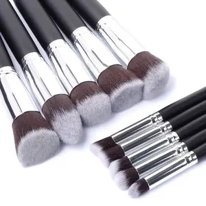 Luxury Makeup Brush Set, 10-Piece Foundation Powder Eyeshadow Concealer Lipstick Brushes, Essential Beauty Tools for Women