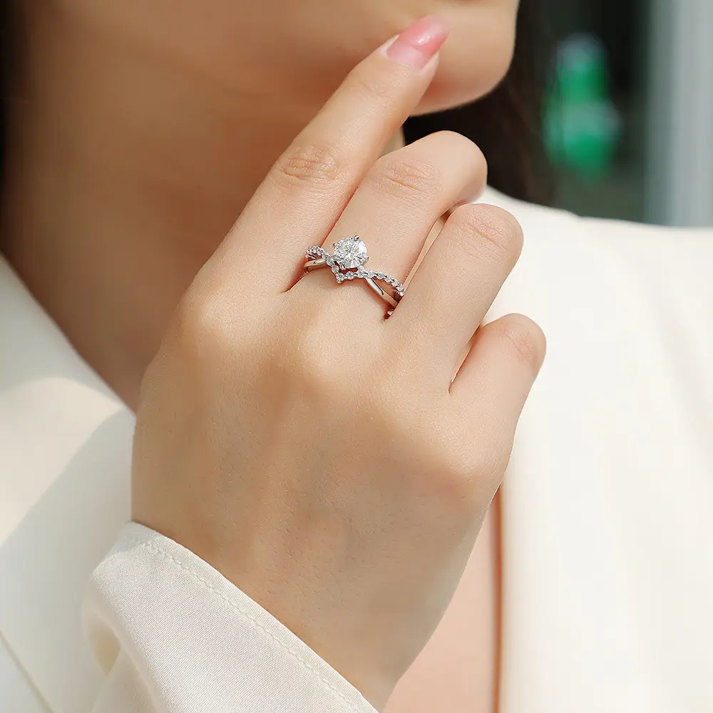 S925 Sterling Silver Moissanite Ring, High-end Design, Anniversary Gift, Engagement, Wedding Ring, Elegant Women's Ring