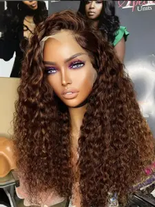 Soft Long 26 Inch 180 Density Curly Hair Synthetic Wig, Heat Resistant, Pre-Attached, No Glue, Daily Wear, 13x4x1 Front Lace