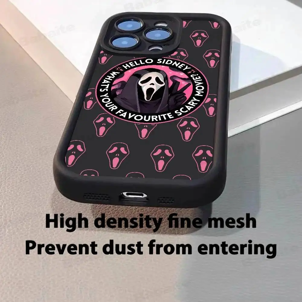 Popular horror scream art new phone case, silicone shockproof protective case. Suitable for iPhone 17/16/15/14/13/12/11/Plus/Pro/ProMax/Air/X/XS/XSMAX and Samsung, birthday gift, holiday gift, couple phone case