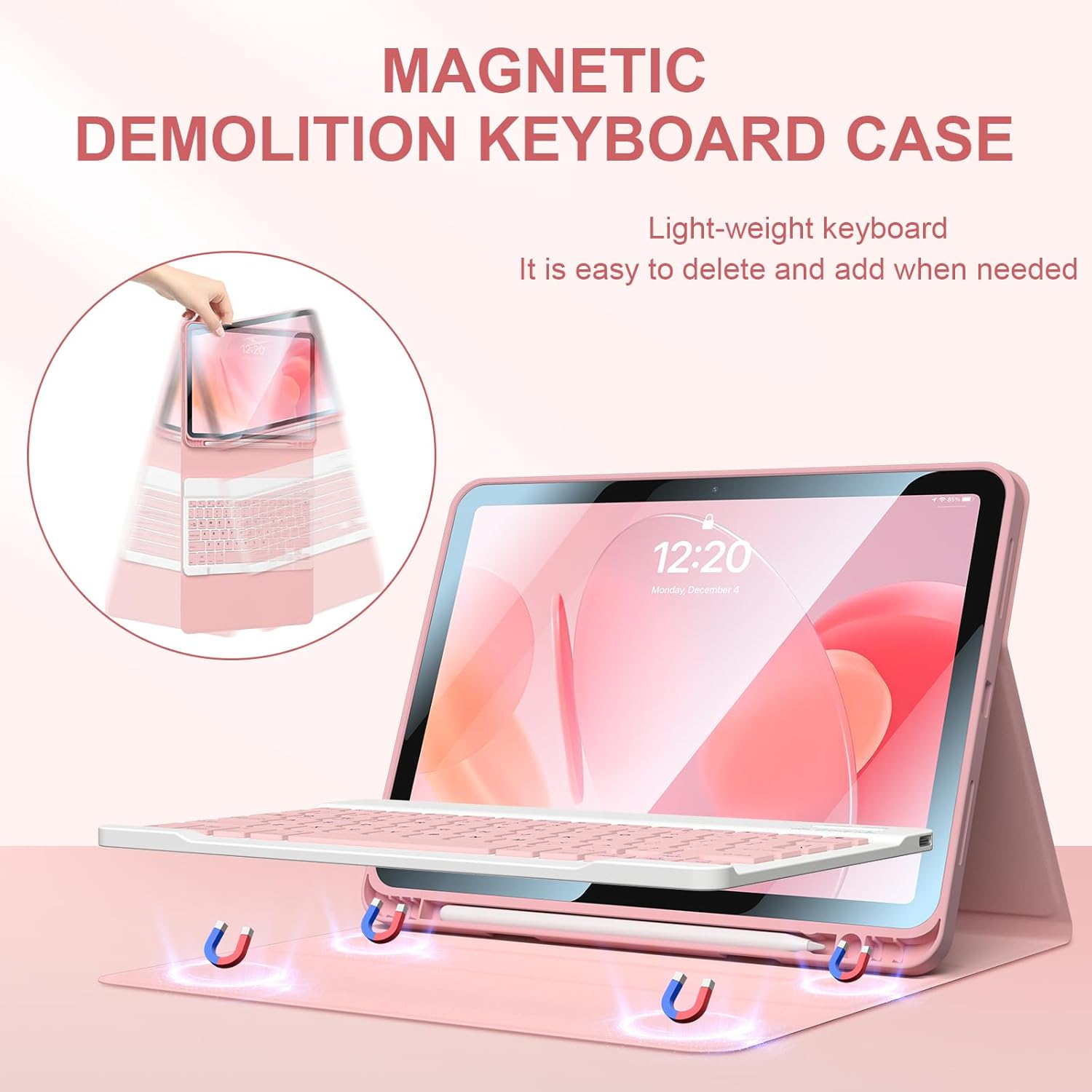 for iPad 11th(A16,2025) 10th Generation Case with Keyboard 10.9 inch  Detachable Folio Keyboard Cover with Pencil Holder for  iPad 10th Gen 2022 ()