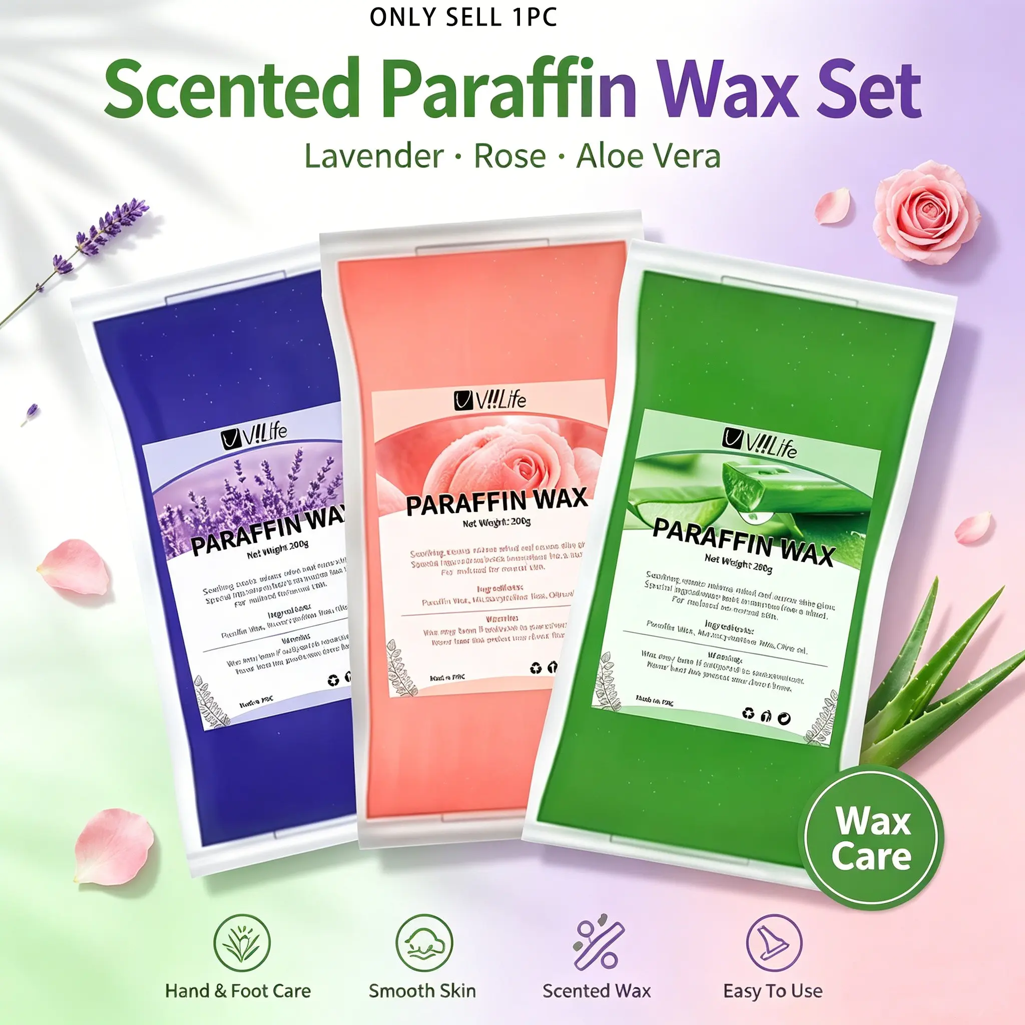 Paraffin Wax, 1 Pack Beauty Wax, Beauty Wax for Hand and Foot, Suitable for Home and Salon Use, Body Care, At Home Waxing, Leg Wax, Hair Removal