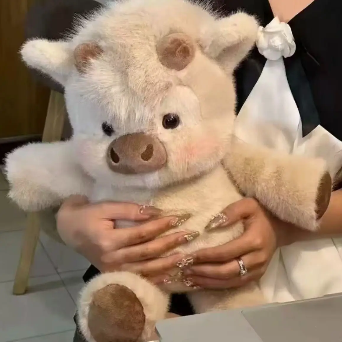 17-Inch Highland Cow Plush Toy, Cute Birthday Gift, Soft and Adorable, Perfect for Kids and Collectors, High-Quality Plushie, Cow Stuffed Animal