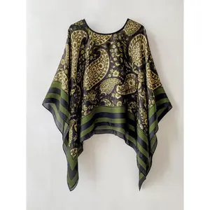 Women’s Green Geometric Pashmina Shawl – Soft All-Season Blanket Scarf, Casual Fashion Wrap for Daily Wear