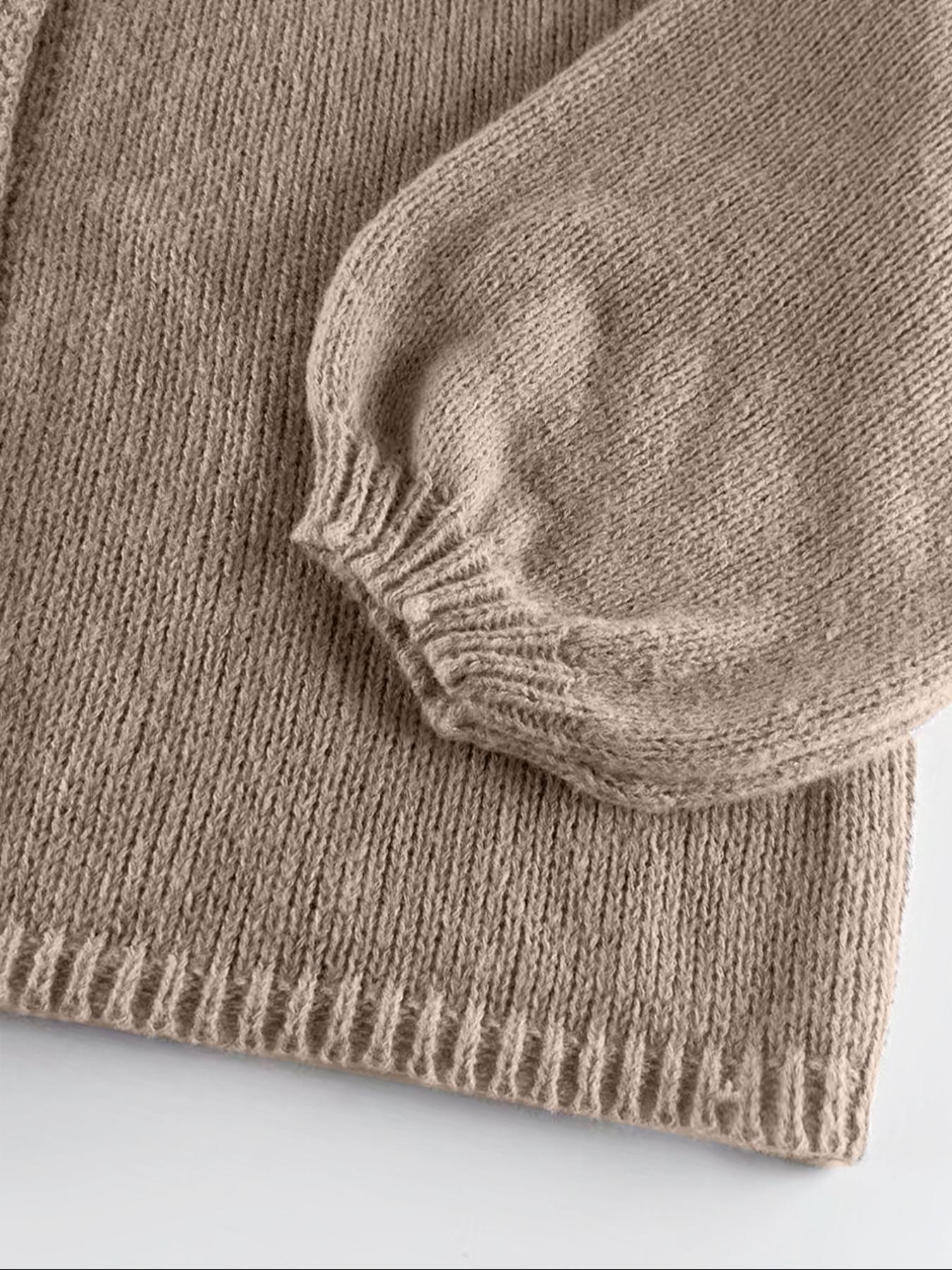 Women's New Arrival Fashion Womenswear Fall Winter Knit Cardigan, Simple Versatile Loose Fit Long Sleeve Knitted Sweater with Metal Buttons Knitwear Tops