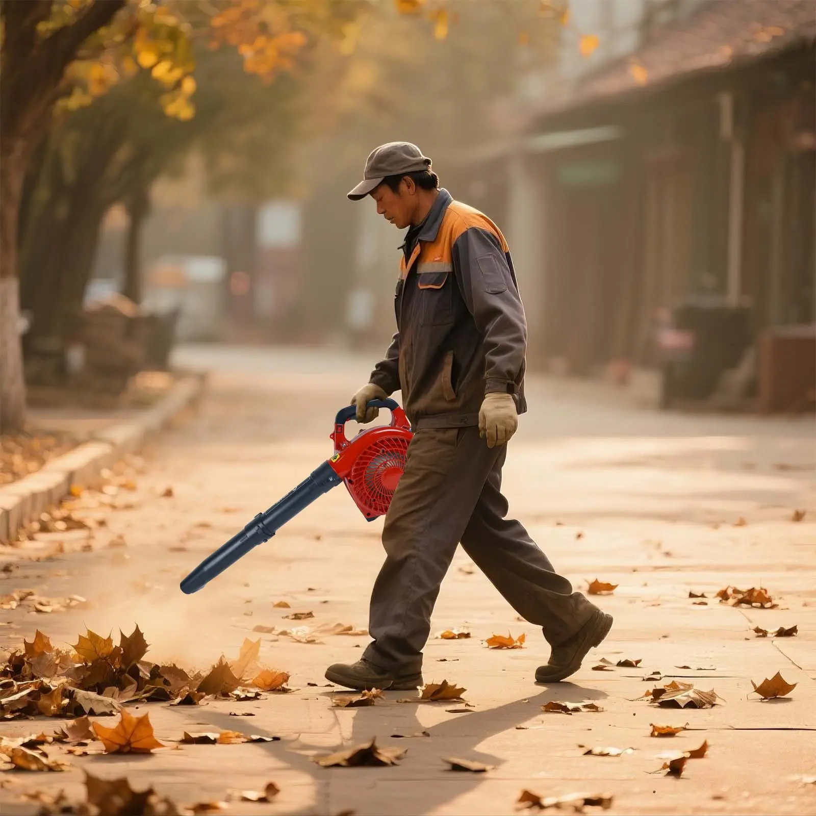 Lightweight Powerful 28CC 2-Stroke Gas Powered Leaf Blower, 490 CFM 280 MPH Handheld Gas Blower with Quick Start & Ergonomic Grip, Outdoor Yard Lawn Patio Driveway Debris Cleaning Tool