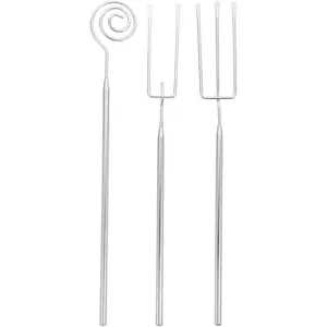 3Pcs Chocolate Dipping Tools, Stainless Steel Truffle Candy Dipping Tools Set, Baking Supplies Stainless Steel Fondue Fork, Cooking Supplie for Home Bakers Dishwasher Safe