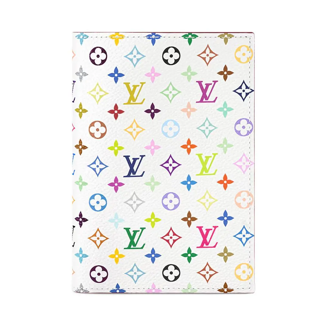 Louis Vuitton x Takashi Murakami Monogram Passport Case – Oversized Women’s White Coated Canvas Bag