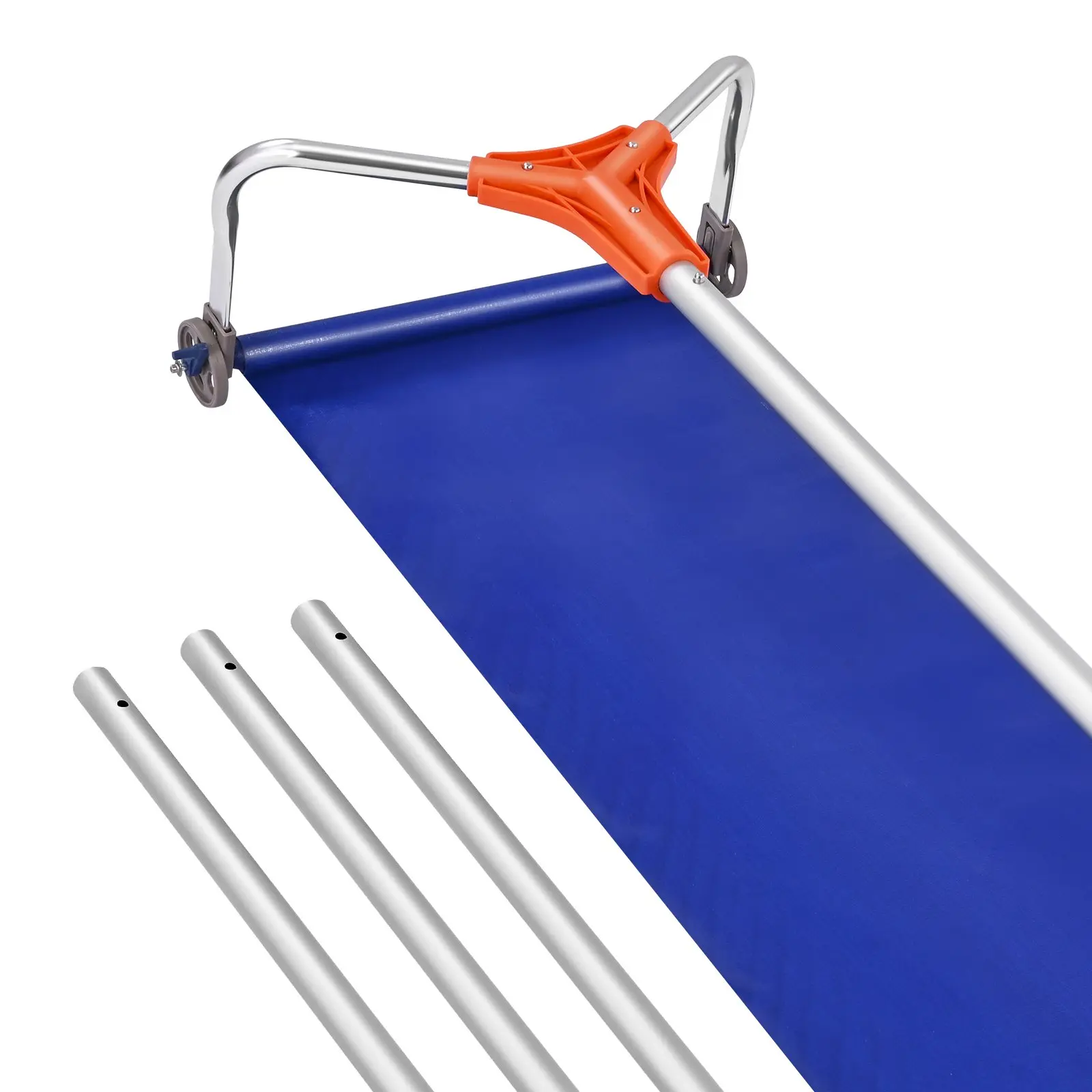 toolupgrade Adjustable Roof Snow Rake with 4.1–17.2 Ft Adjustable Length, 17 in Aluminum Blade, Sliding Wheels, Lightweight Snow Removal Tool for House Rooftop Leaves Debris Clearing
