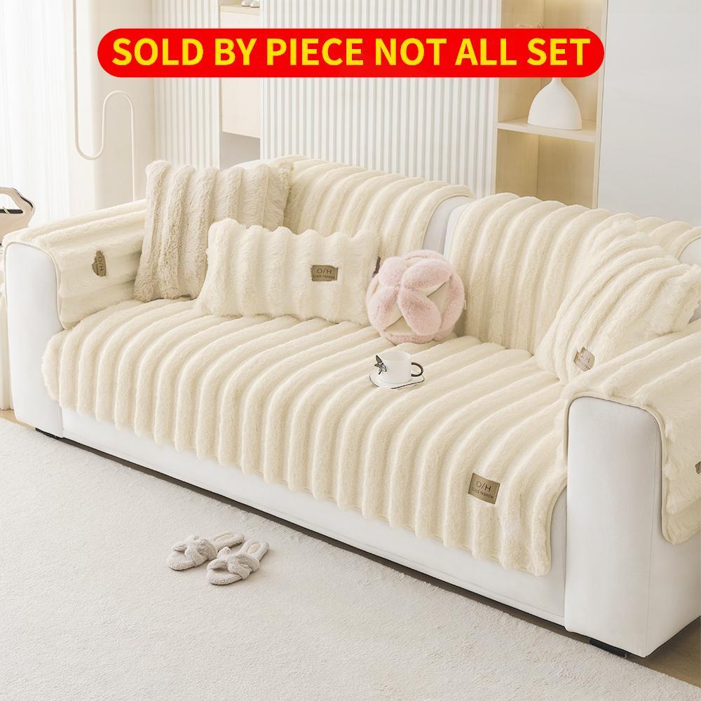 Solid-Color Faux Fur Sofa Cover, Sofa Slipcover, Non-slip & Soft-Comfortable Sofa Mat for Home, Living Room, Dormitory & Hotel #TOP PICKS