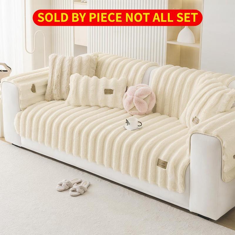 Solid-Color Faux Fur Sofa Cover, Sofa Slipcover, Non-slip & Soft-Comfortable Sofa Mat for Home, Living Room, Dormitory & Hotel #TOP PICKS