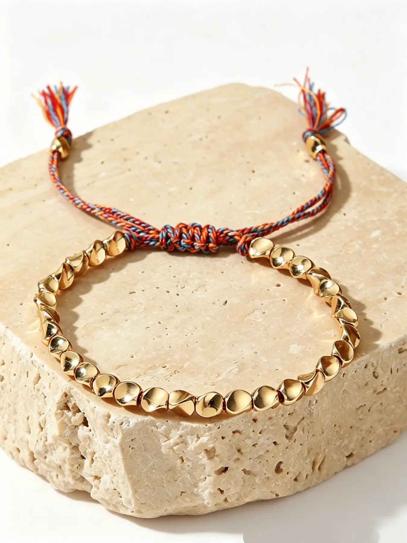 1PC Boho Lucky Knotted Bracelet For Women Three Colors Twisted Beaded Adjustable Hand Rope Colorful Tassel Braided Lucky Charm Versatile Couple bracelet Friendship Bracelets Jewelry for Daily Wear  Perfect Gift For Friend