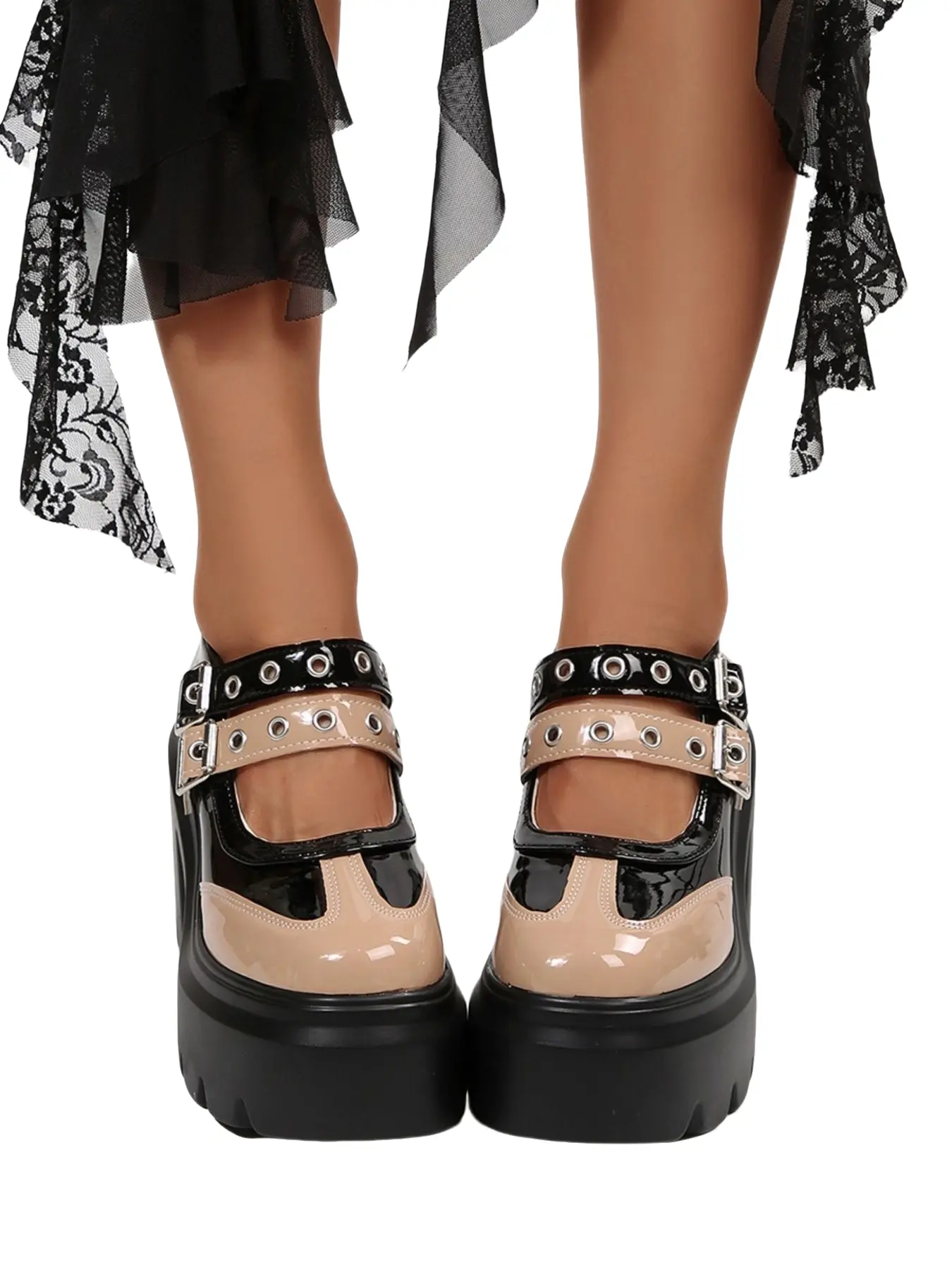 Women's Mary Jane Shoes, Chunky Thick Sole Design, Sweet & Cool & Classy Style, Perfect for Daily Wear, Comfortable Women Footwear, Walking Shoes