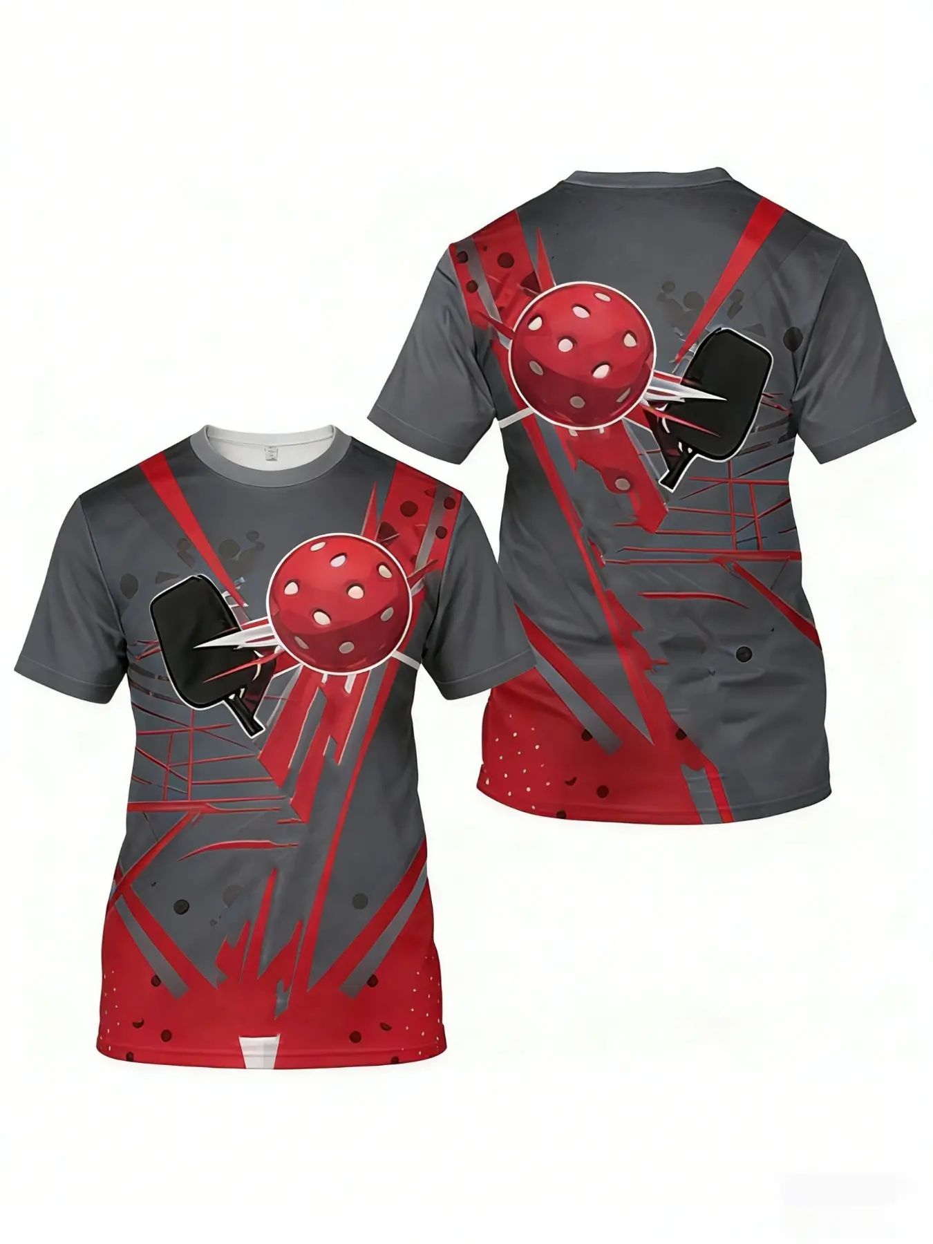 Men's Pickleball Shirt Tee, Breathable Mesh Summer Sports Wear, Durable Casual Button Front Jacket, Ideal for Matches & Daily Use