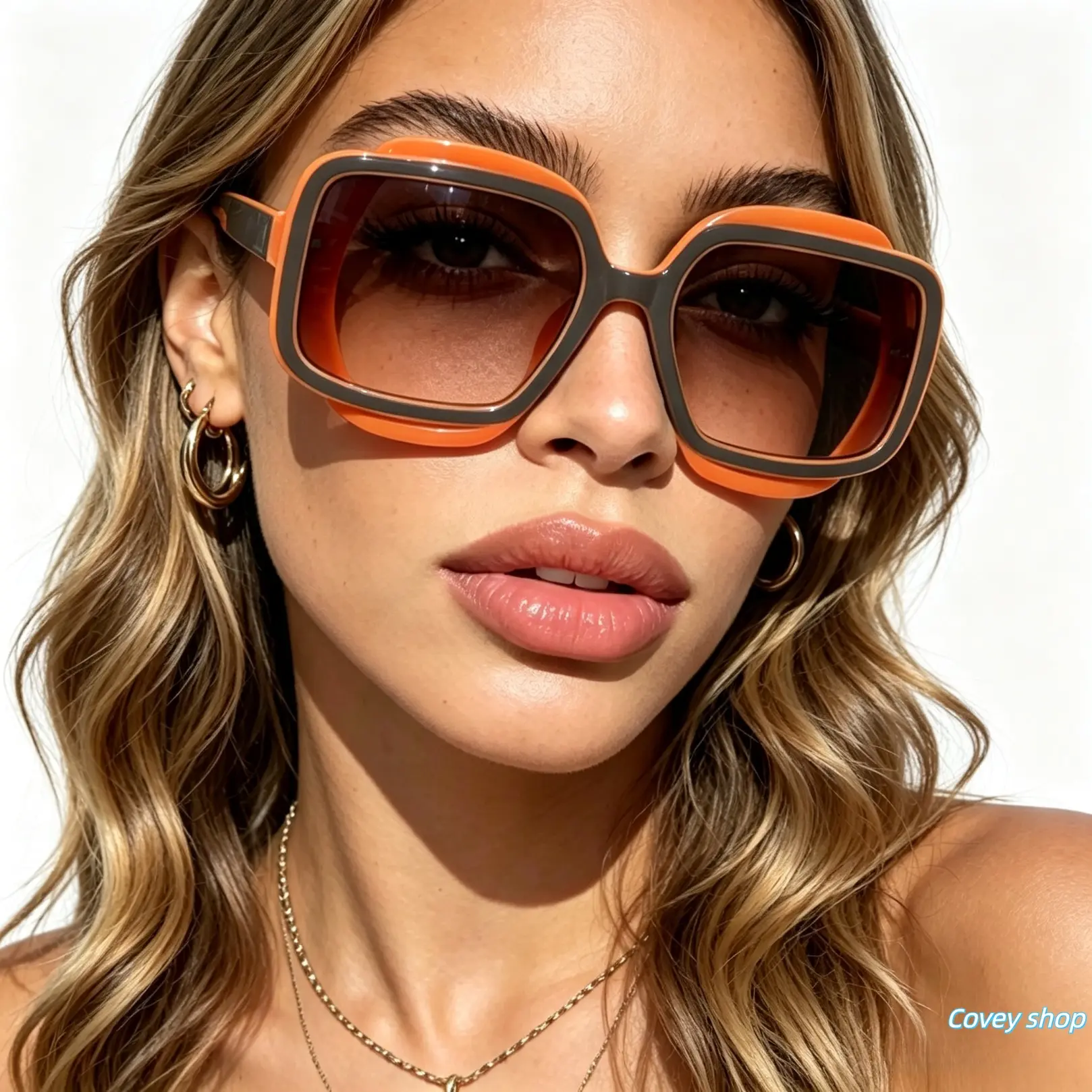 Unisex Vintage Square Sunglasses, Retro Gradient Lens Eyewear, Lightweight Outdoor Shades, Fashion Accessory For Daily Casual Outings & Summer Travel For Men And Women