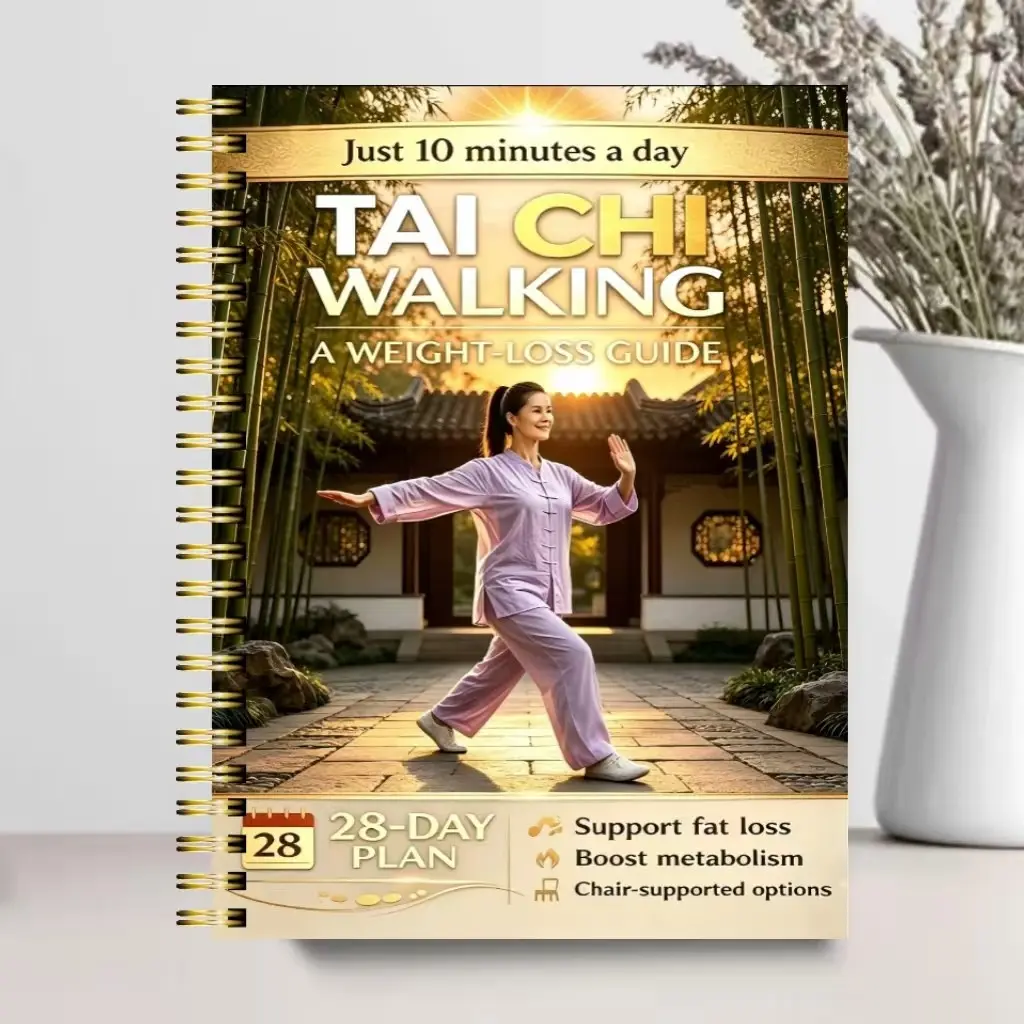 Tai Chi Walking Weight Loss Plan for Seniors, 28-Day Program, Low Impact, Joint Friendly, Indoor Outdoor, Improves Balance and Energy