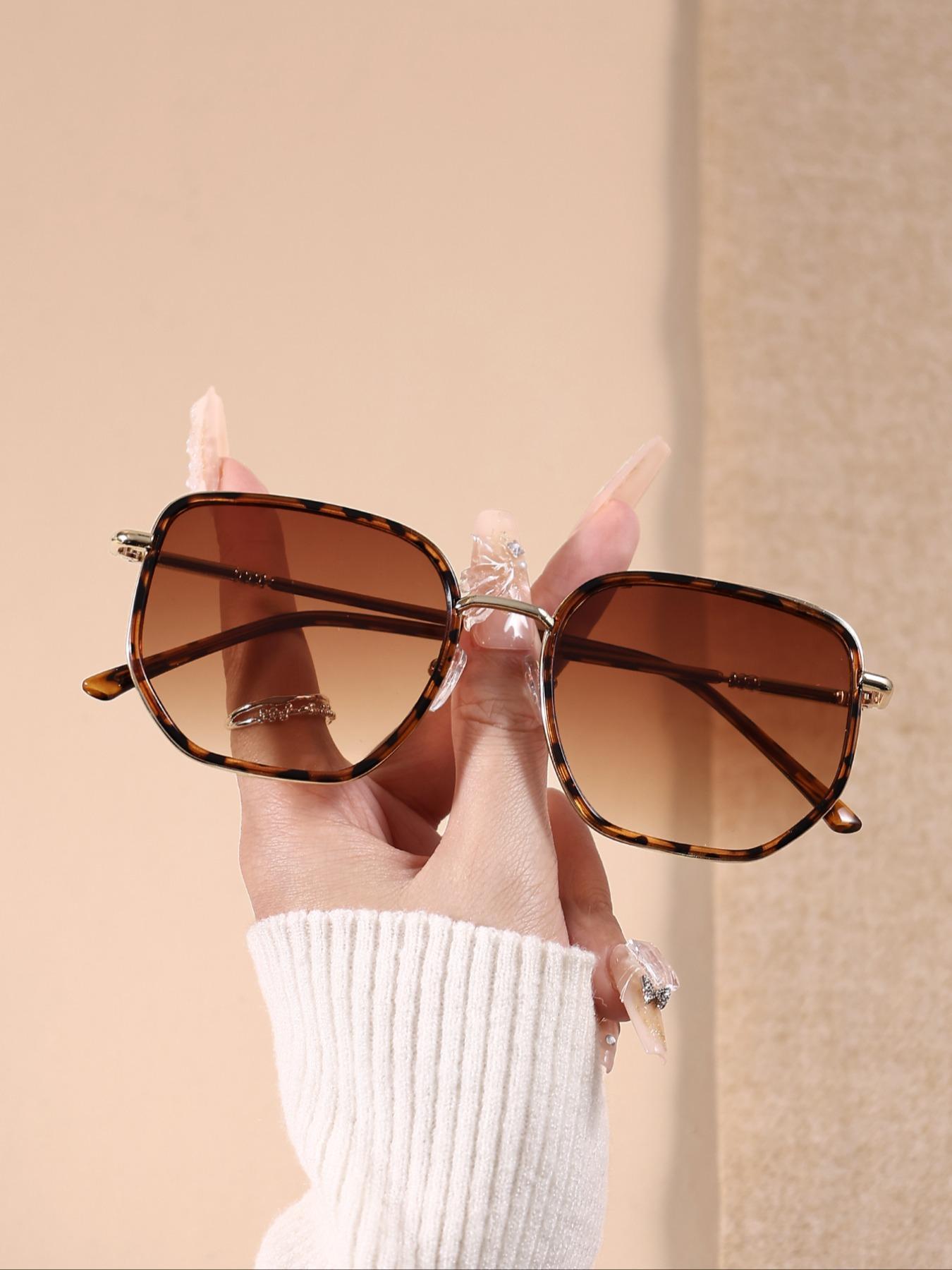 Unisex's Vintage Tinted Lens Sunglasses, Retro Outdoor Sports Sunglasses, Fashionable Sunglasses for Everyday Use, Trendy Casual Sunglasses